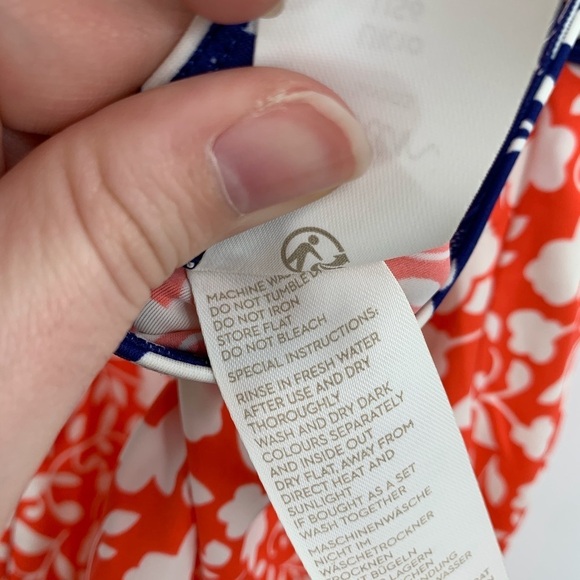 BODEN Positano Tankini Swim Top Halter Swimsuit 6 Floral Vine Print S0003 Women - Picture 8 of 9